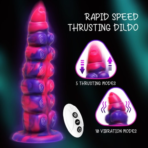 8.5 Inch Exotic Silicone Thrusting Vibrating Dildo
