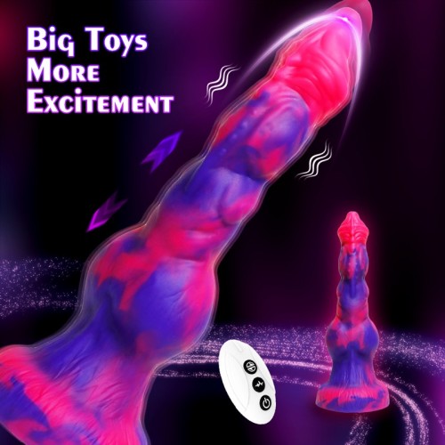 10.5 Inch Big Knot Powerful Thrusting Vibrating Dildo