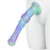 9.5 Inch Long Slim Horse Knot Dildo Silicone Mix-Colors Animal Penis