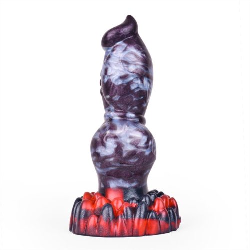 8 Inch Thick Knotted Dog Dildo Fantasy Silicone Canine Penis