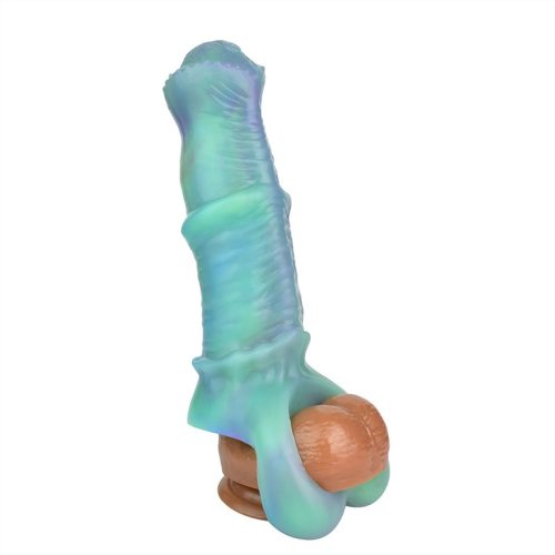8 Inch Luminous Horse Cock Sleeve Silicone Fantasy Penis Extension