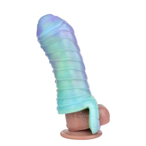 6.1 Inch Luminous Draon Cock Sleeve Soft Silicone Fantasy Penis Extension