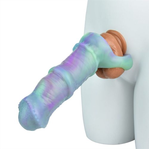 8 Inch Luminous Horse Cock Sleeve Silicone Fantasy Penis Extension