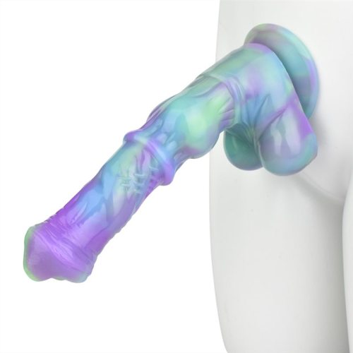 9.8 Inch Long Flexible Horse Knot Dildo Fantasy Silicone Animal Cock