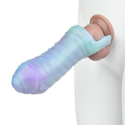 6.1 Inch Luminous Draon Cock Sleeve Soft Silicone Fantasy Penis Extension