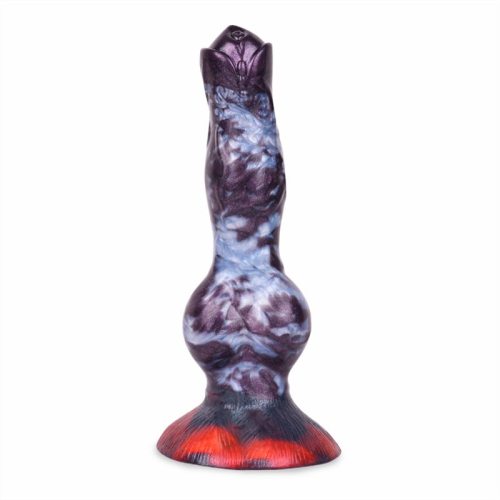 8.2 Inch Silicone Dog Wolf Dildo Fantasy Knot Animal Penis