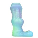 5.9 Inch Luminous Silicone Horse Penis Sleeve Fantasy Knot Sheath