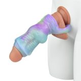 5.9 Inch Luminous Silicone Horse Penis Sleeve Fantasy Knot Sheath