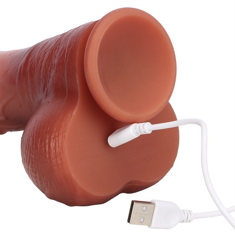 9 Inch Big Fat Realistic Silicone Heating Thrusting Vibrating Dildo