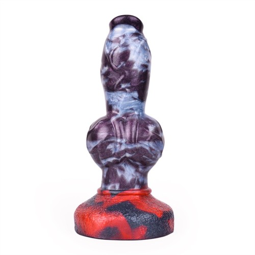 8.6 Inch Fantasy Dog Dildo with Big Knot Soft Silicone Animal Penis