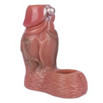 4.5 Inch Open Tip Fat Penis Sheath Soft Silicone Cock Sleeve