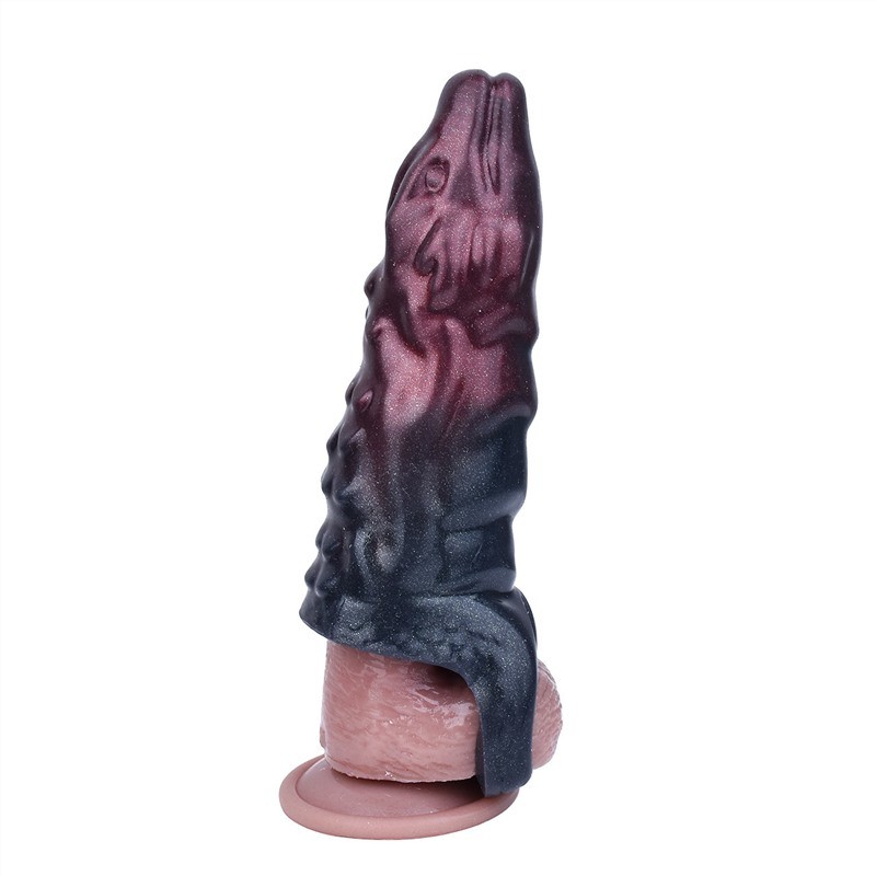 5.6 Inch Dragon Cock Sleeve Soft Silicone Hollow Penis Sheath