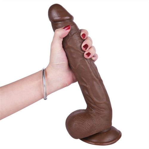 11 Inch Long Natural Fat PVC Suction Cup Realistic Dildo