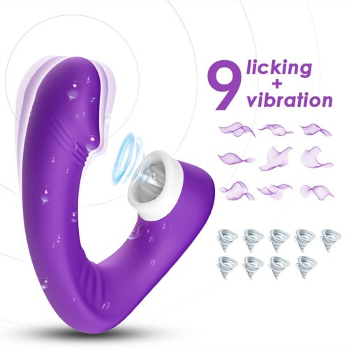 Double Stimulation Women Licking and G-Spot Vibrator