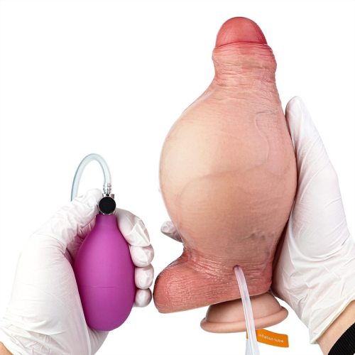 6.5 Inch Ejaculating and Inflatable Cumming Silicone Dildo