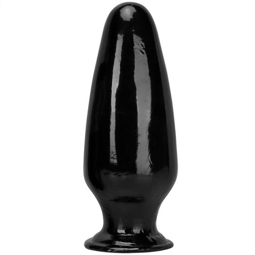 12 Inch Giant Black Tapered Butt Plug Smooth PVC Anal Dildo