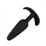 Three-Piece Black Silicone Anal Plug Set