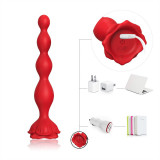 Red Vibrating Anal Beads for Men and Women