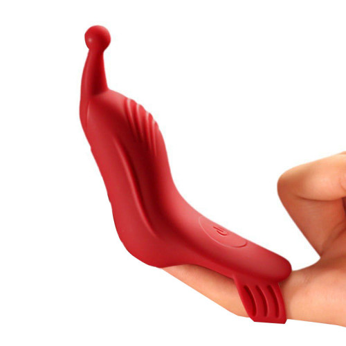 Rechargeable Red Finger Vibrator G-Spot Stimulator