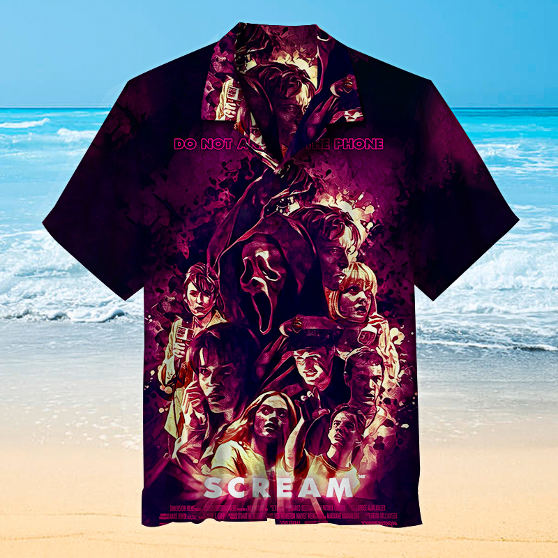 Scream Horror Movie Halloween Casual Beach Hawaiian Shirt - 90Scloth