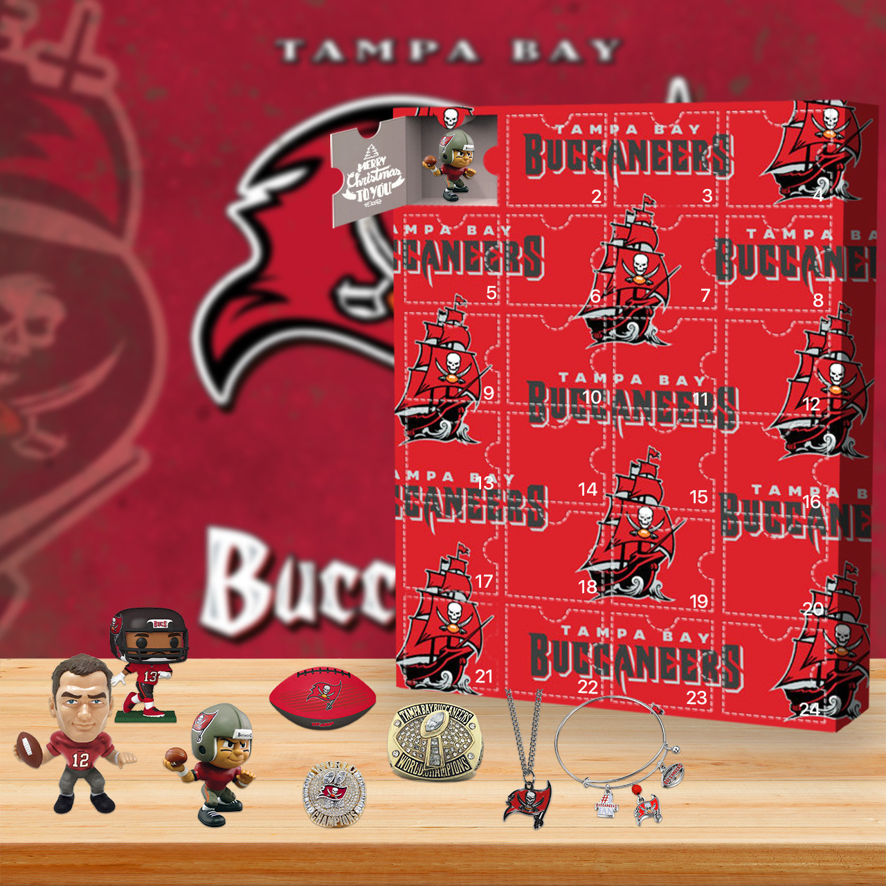 US 49.98 Tampa Bay Buccaneers Advent Calendar🎁24 Gifts Are In It