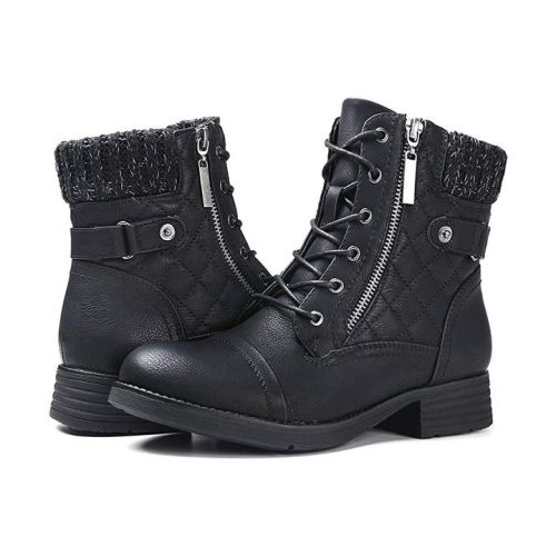[#1 WANTED BOOTS 2021] Alessia™ - Women's Combat Boots Lace up Ankle Booties