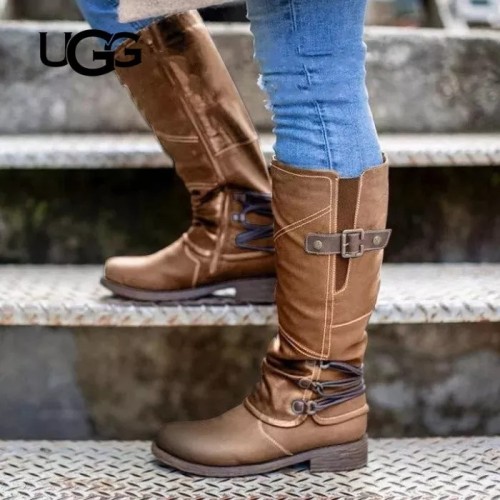 UGG® - Women's Vintage Leather Zipper High Snow Boots