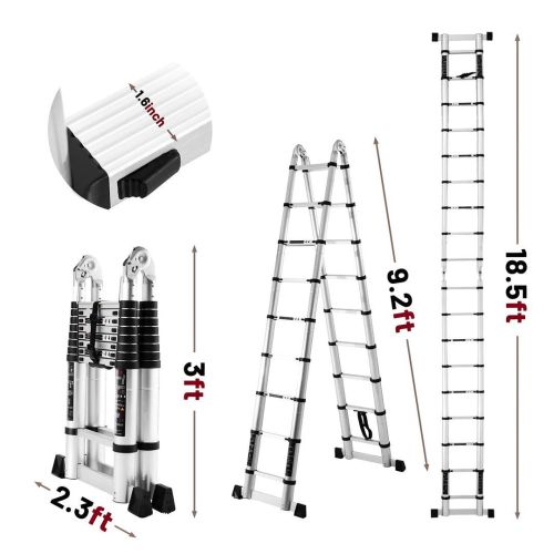 Two-In-One Multifunctional Telescopic Ladder
