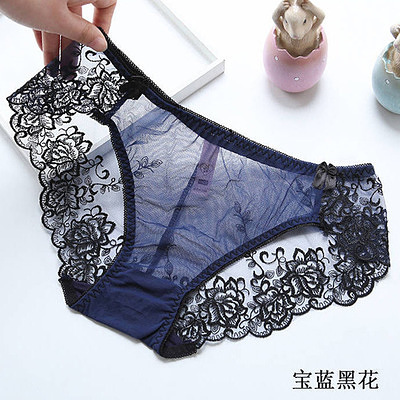 日本蕾絲性感刺繡透氣透明網紗三角褲【五條裝988NT$，十條裝NT$ 1350NT$】
