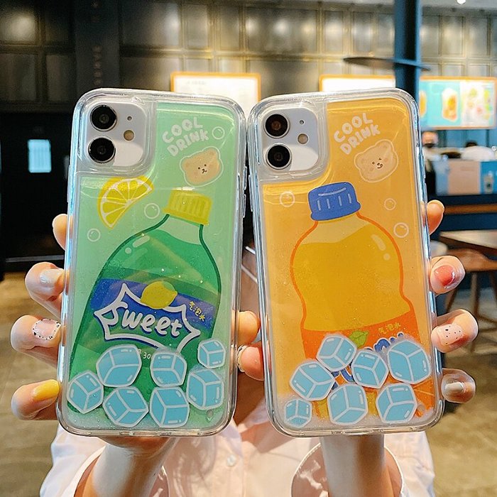 【iPhone】เคสโทรศัพท์แบบทรายดูดก้อนน้ำแข็ง bling bling~ การออกแบบรูปทรงน้ำแข็ง ให้สดชื่นในฤดูร้อน