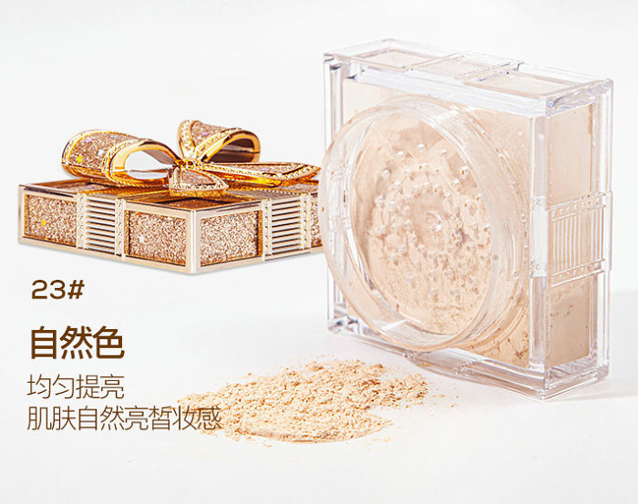 【韓國熱銷】蝴蝶結定妝粉散粉細閃控油遮瑕不卡粉持久防水防汗不脫妝幹粉蜜粉（不好用全額退款)