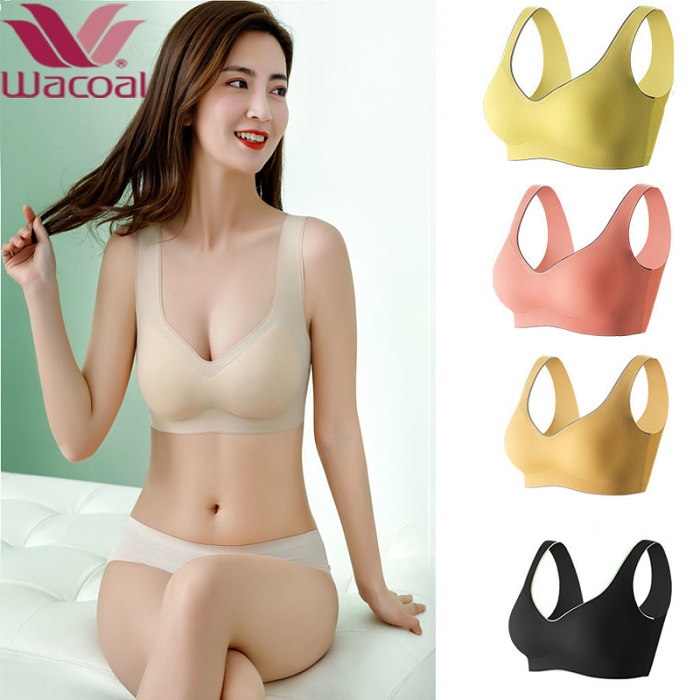 日本品牌50週年活動大減價！夏季冰絲天然乳膠内衣女士聚攏蕾絲無鋼圈運動内衣