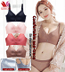 【Wacoal】 Wireless /no pressure/no deformation, comfortable and close-fitting, breathable and light, let you breathe!Breathable big yards lace bra stripe small together gather sagging non-trace underwear shields