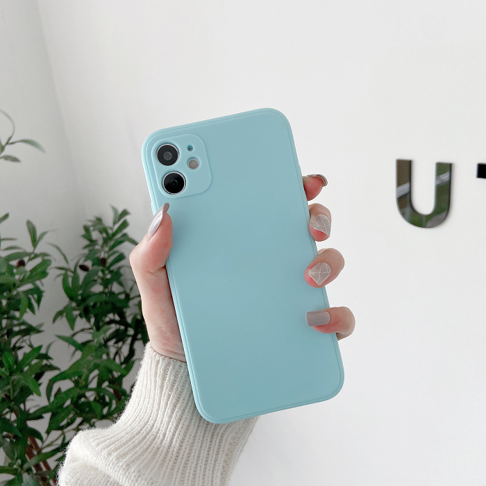 【Steel film for Mobile Phone】  Mobile phone shell protective cover, polished TPU pure color soft shell material like Silica Gel