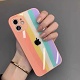 เคสกระจกเหลวสีรุ้งสำหรับ iPhone