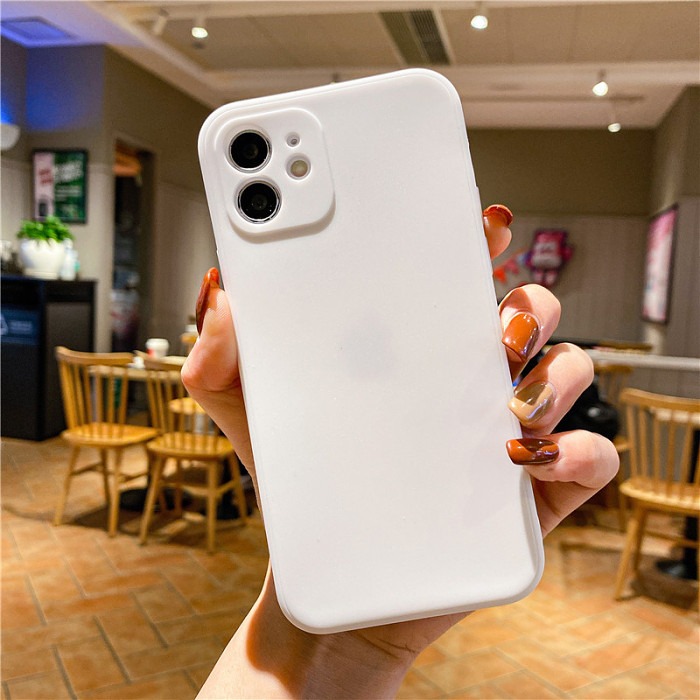 【Steel film for Mobile Phone】  Mobile phone shell protective cover, polished TPU pure color soft shell material like Silica Gel