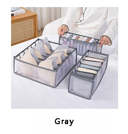 Underwear collection box, socks underwear three-piece sets can be folded separate collection grid, get RID OF WARDROBE CHAOS!