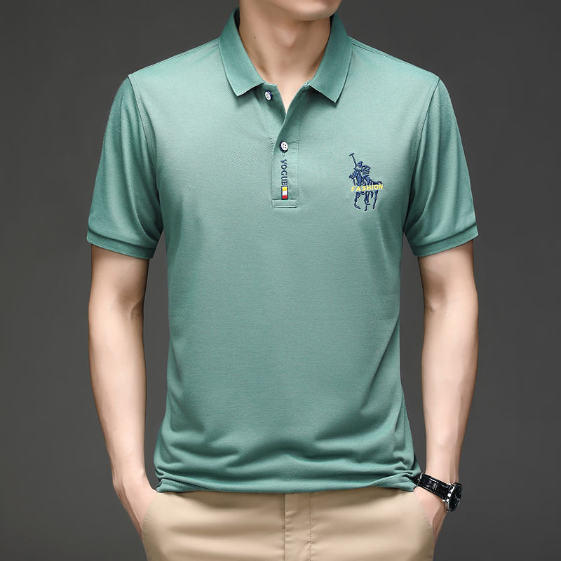 【ซื้อ 1 แถม 1 】【ของแท้จากเคาน์เตอร์】เสื้อโปโลคอพับผู้ชาย 🤵🤵🤵 เรียบง่ายสวยงาม แฟชั่นคอพับ ใส่ได้ทุกโอกาส ล้