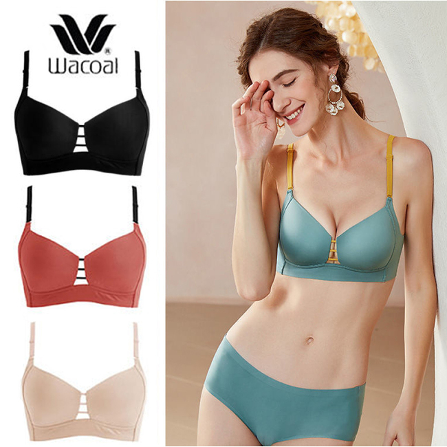 【ซื้อ 1 แถม 1】ส่วนลดพิเศษเพื่อฉลองครบรอบ 50 ปีของวาโก้ญี่ปุ่น ชุดชั้นในสตรีน้ำยางธรรมชาติรวบรวมลูกไม้ไร้แหวนเหล็ก