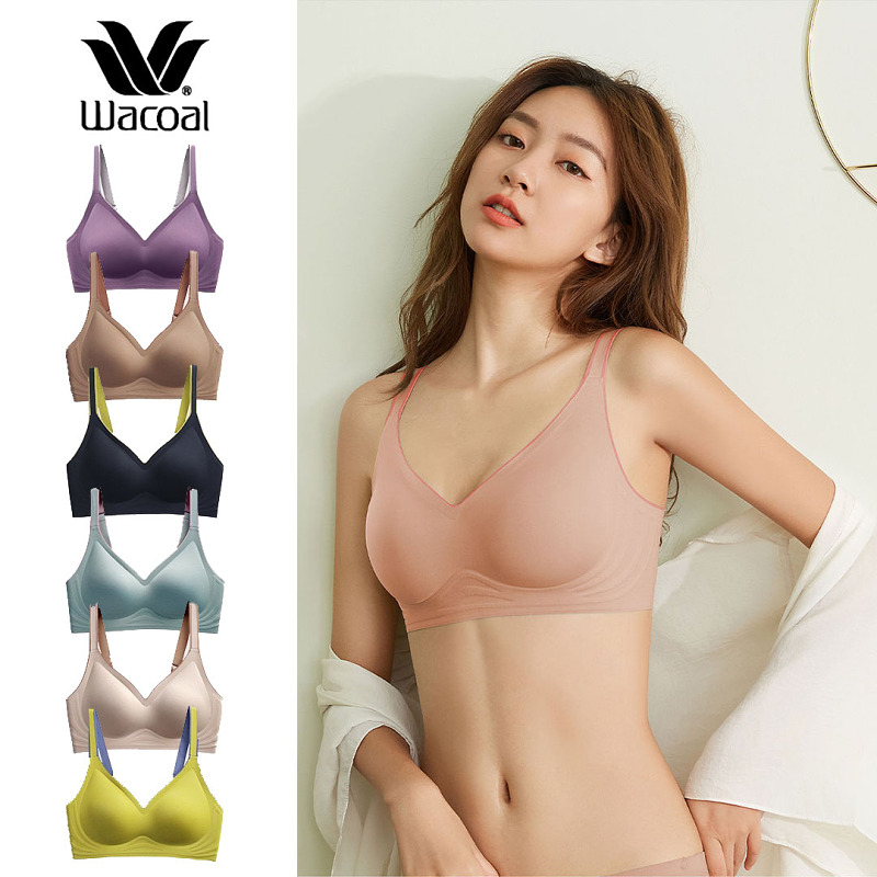 【ซื้อ 1 แถม 1】ญี่ปุ่น ในสตรีน้ำยางธรรมชาติรวบรวมลูกไม้ไร้แหวนเหล็ก ชุดชั้น