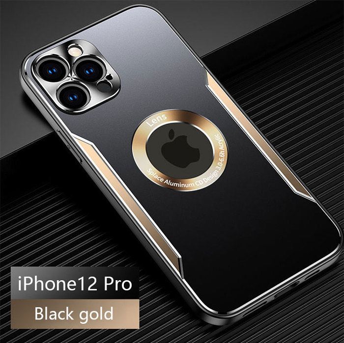 [IPhone series, free shipping] iPhone metal ring fine hole anti-fall protective shell|
