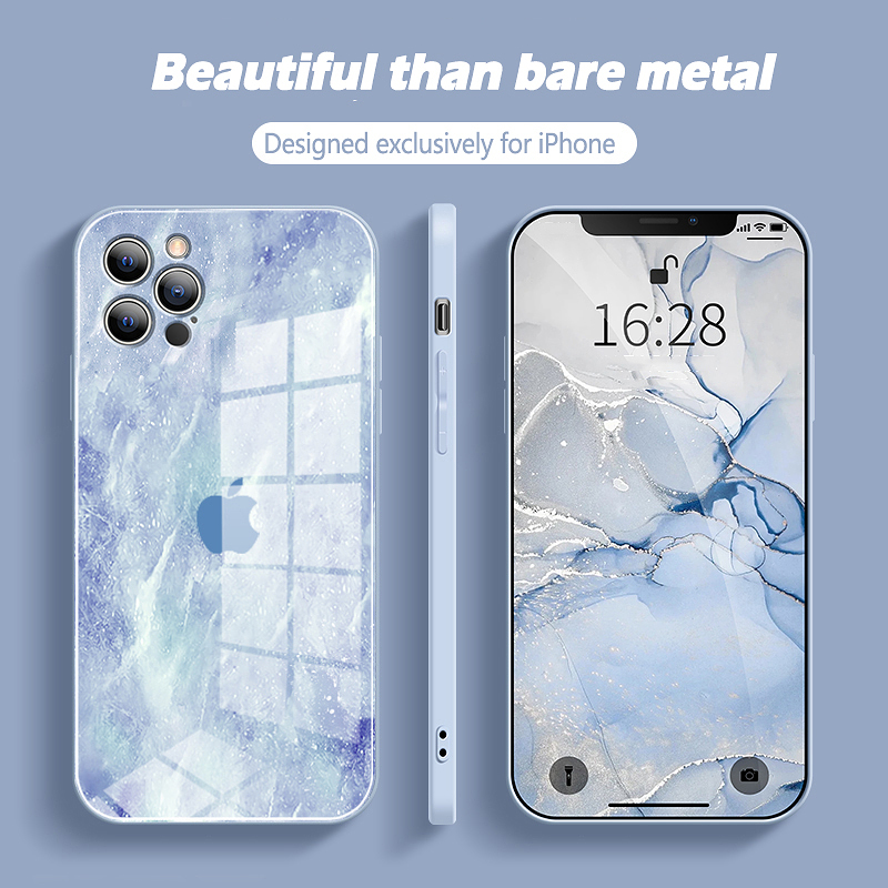 iPhone is fully compatible with the trendy brand Milky Way watercolor glass protective case