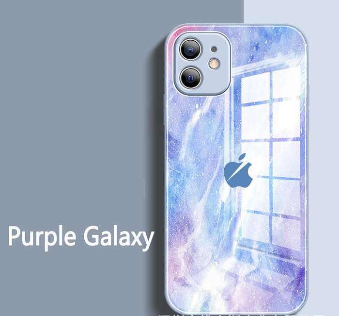 iPhone is fully compatible with the trendy brand Milky Way watercolor glass protective case