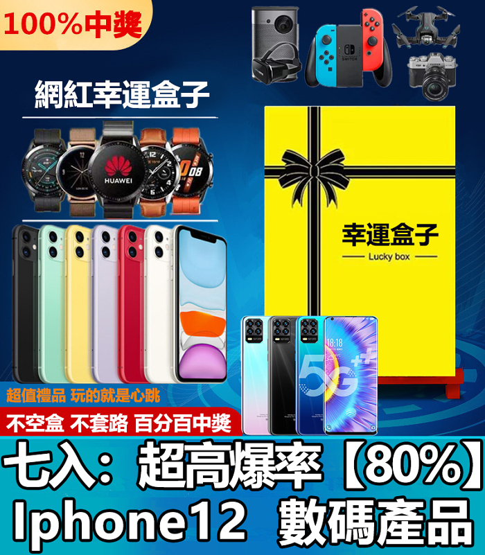 【超夯活動】疫情原因無人認領的包裹，價值100美元+的幸運盲盒，今天全部出清，商品均為全新，5個一組，僅剩238組！ ！ ！