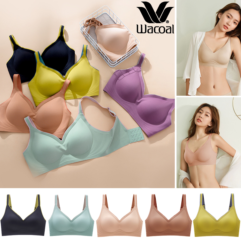 【ซื้อ 1 แถม 1】ญี่ปุ่น ในสตรีน้ำยางธรรมชาติรวบรวมลูกไม้ไร้แหวนเหล็ก ชุดชั้น