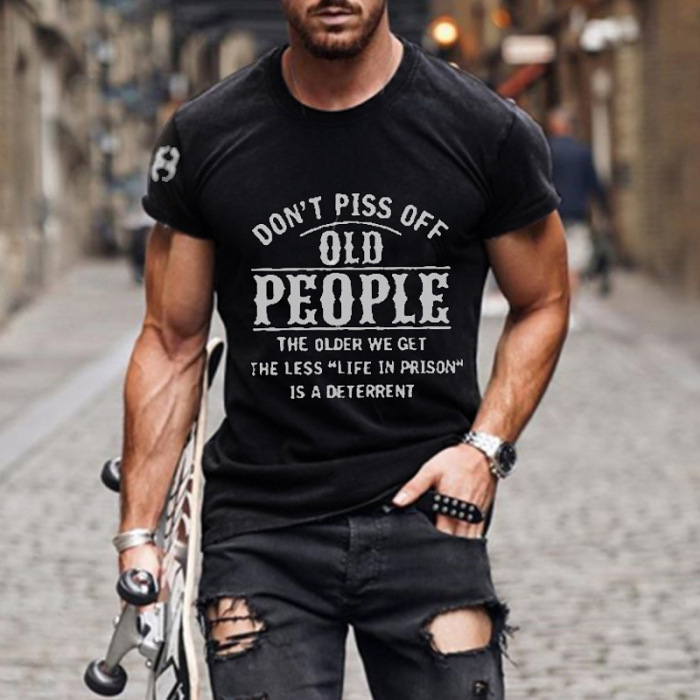 【Buy 1 get 1 】New novelty pattern digital printing 3DT shirt men's street trend sports short sleeve