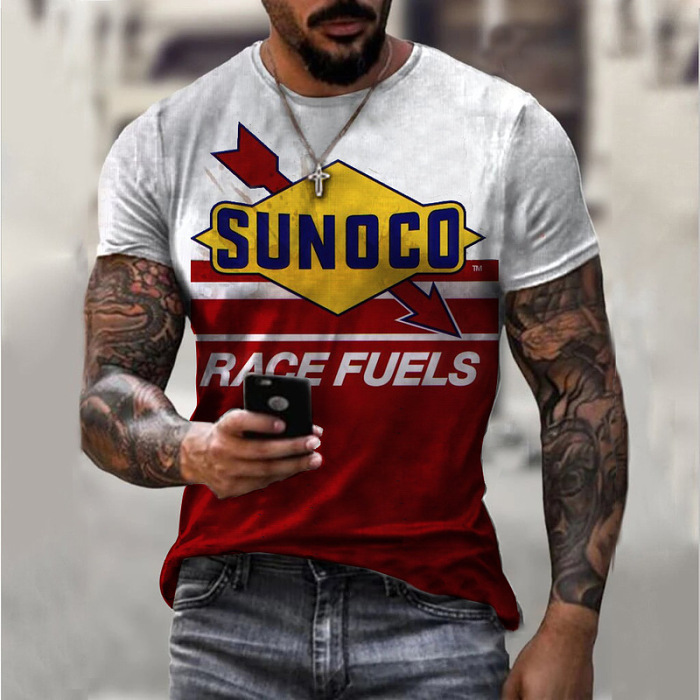 【Buy 1 get 1 】New novelty pattern digital printing 3DT shirt men's street trend sports short sleeve