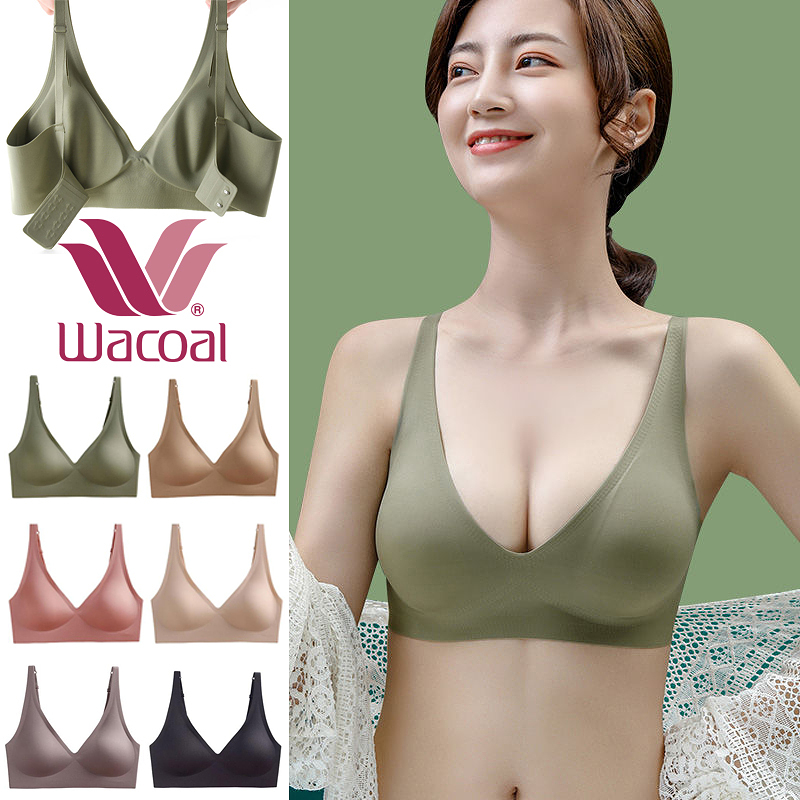 【ซื้อ 1 แถม 1】ส่วนลดพิเศษเพื่อฉลองครบรอบ 50 ปีของวาโก้ญี่ปุ่น ชุดชั้นในสตรีน้ำยางธรรมชาติรวบรวมลูกไม้ไร้แหวนเหล็ก