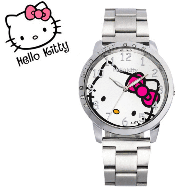 【HELLO KITTY】熱賣款凱蒂貓可愛俏皮女士手表45周年紀念款【買一送一)