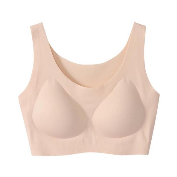 有尺碼ubras內衣女士美背無痕內衣睡眠背心式乳膠文胸
